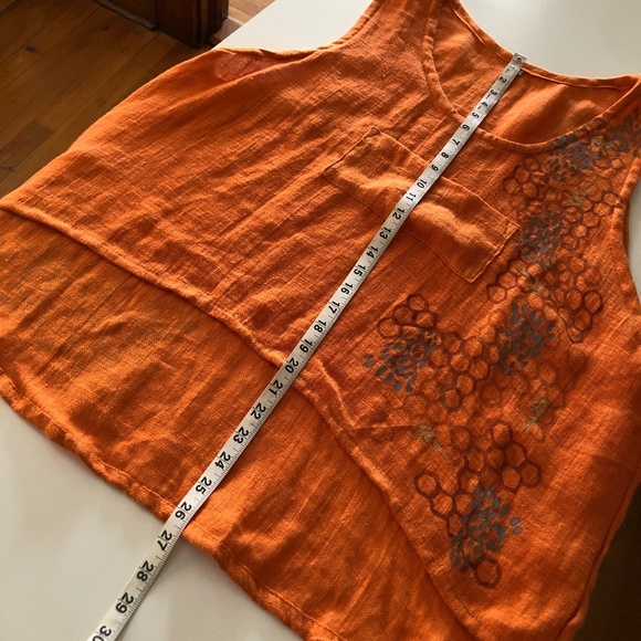 Vintage Oversized Lagenlook Beachy Coastal Summer Tank Top Size Small - Picture 13 of 14